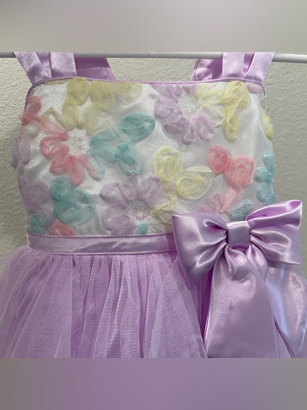 Jona Michelle Lavender Pastel Floral Tulle Tutu - Spring dress - Picture 2 of 6